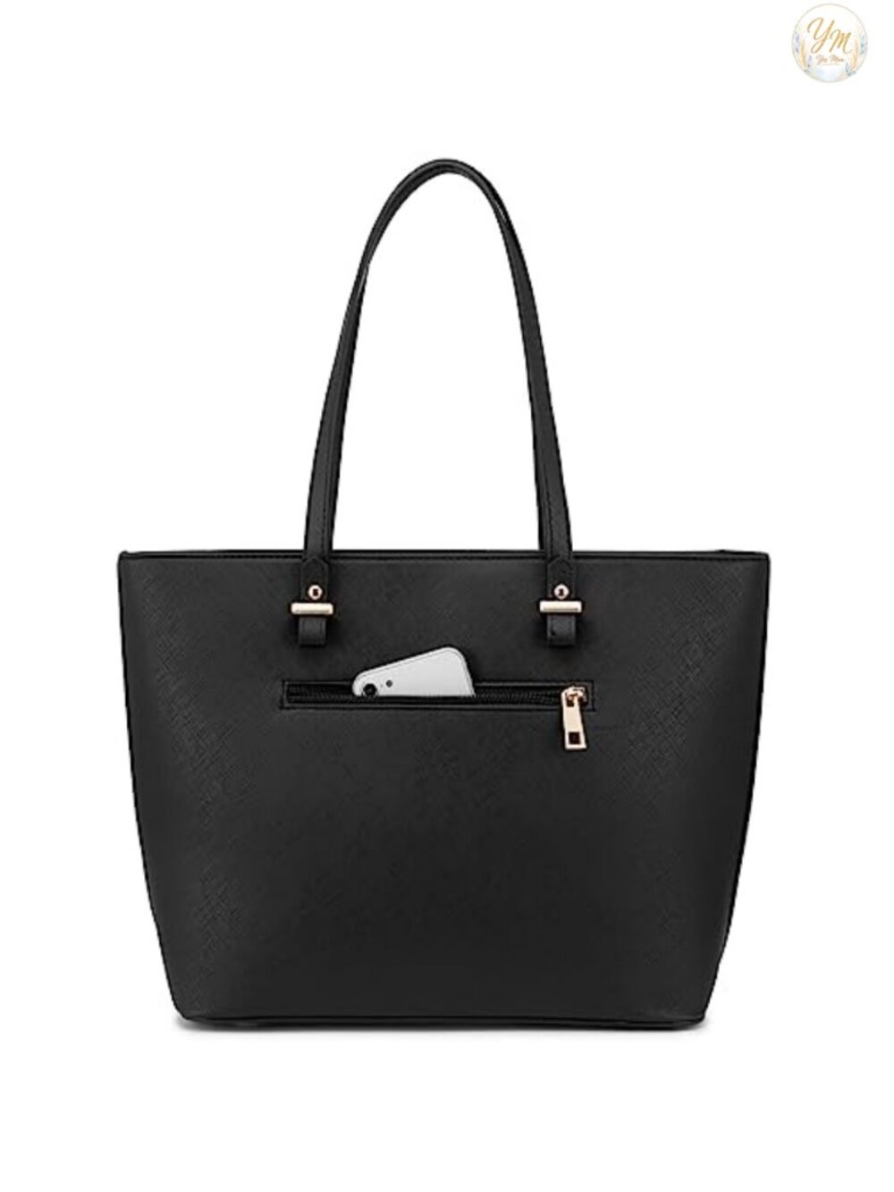 Women's Tote Bag Satchel Shoulder Handbag with External Pocket Fits 13" Laptop